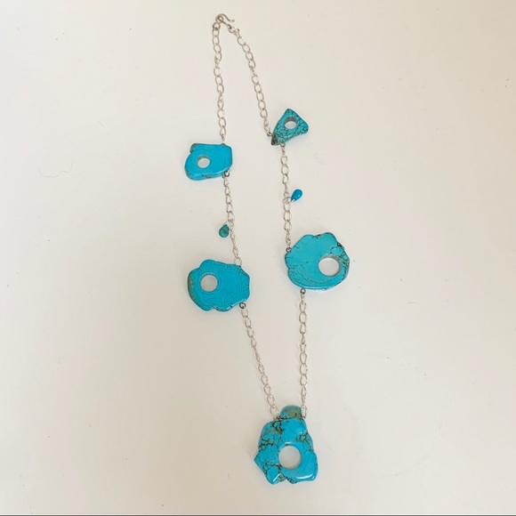 Turquoise Handcrafted Gemstones Necklace - Picture 4 of 4
